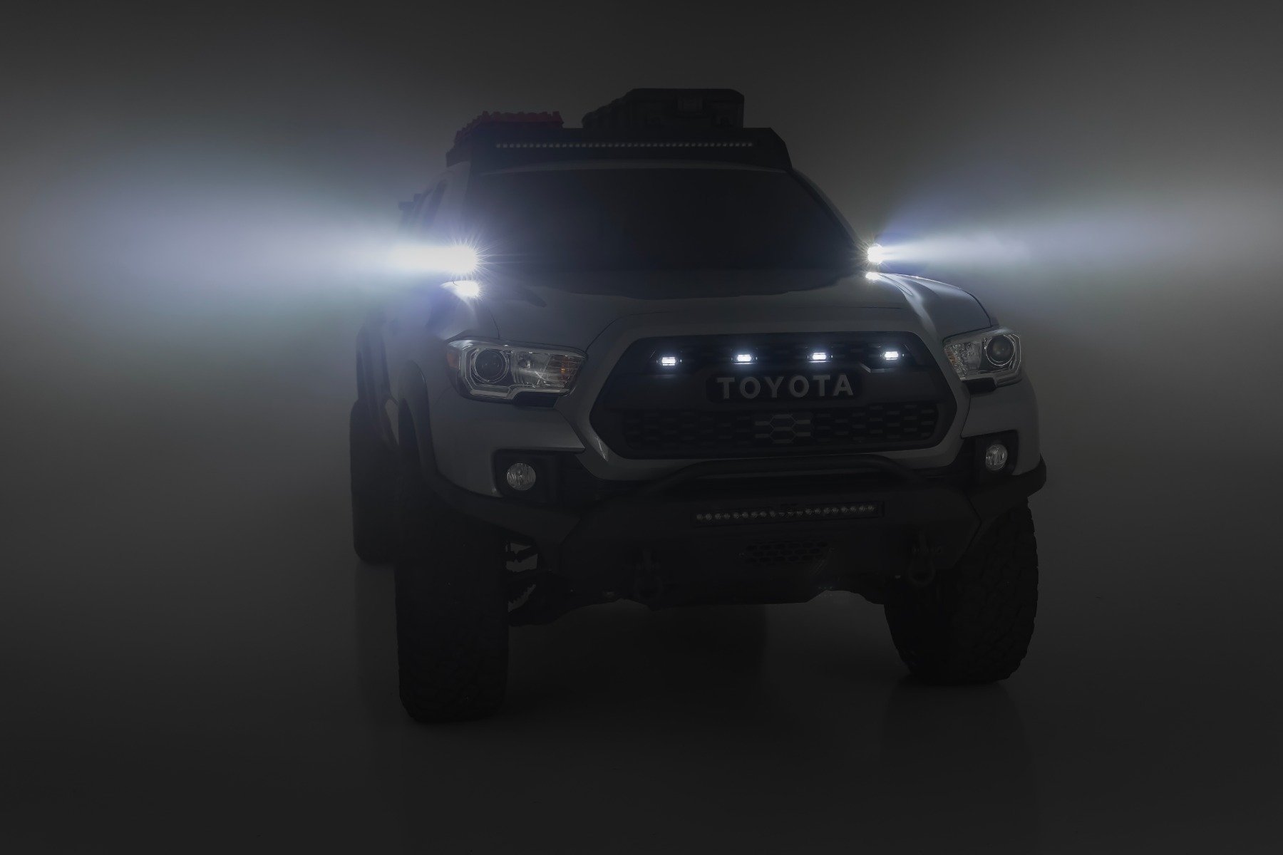 LED Light Kit | Ditch Mount | Black Series Round | 3.5 Inch | Amber DRL | Toyota Tacoma (16-23) - Image 5