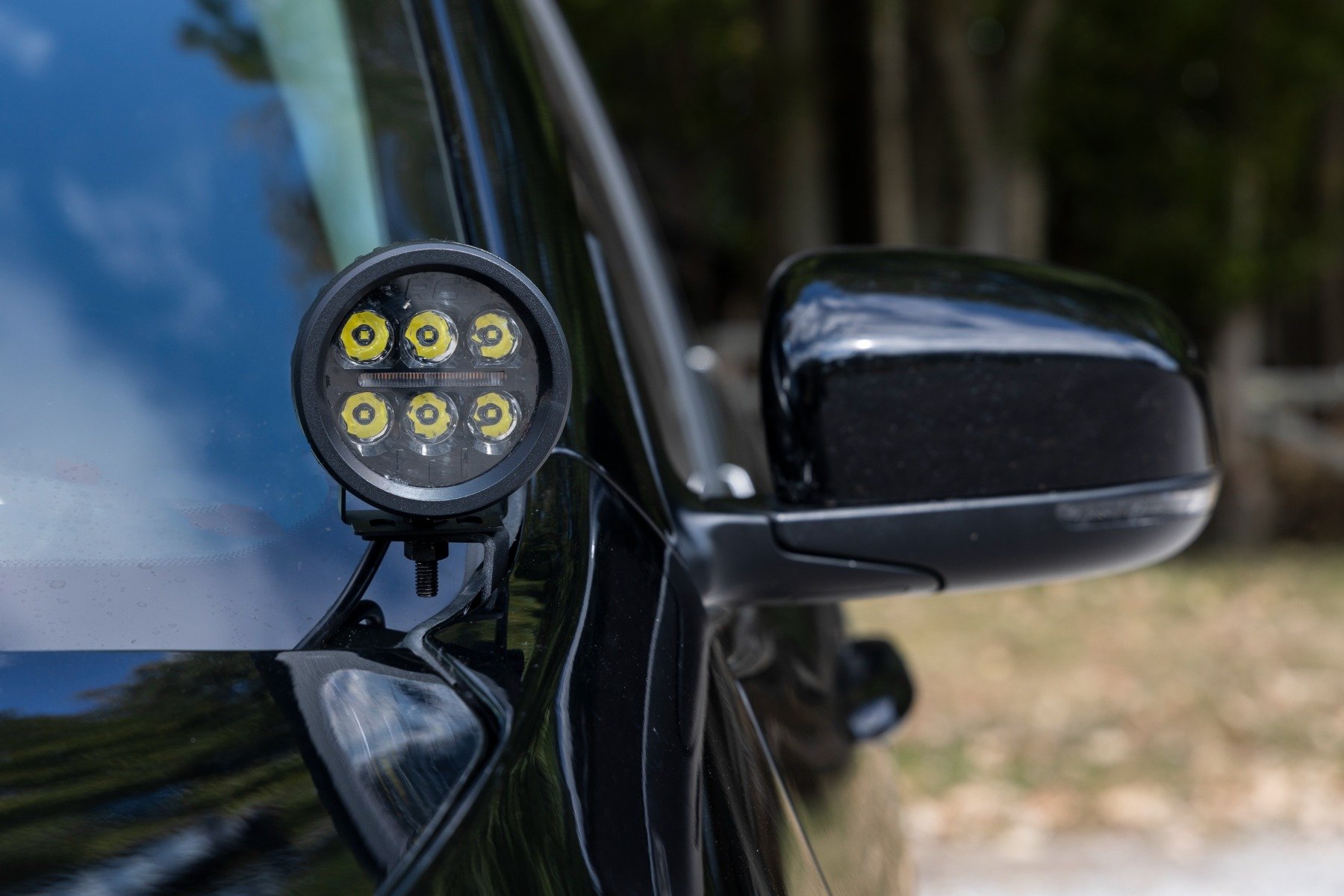 LED Light Kit | Ditch Mount | Black Series Round | 3.5 Inch | Amber DRL | Jeep Cherokee KL (14-21) - Image 6