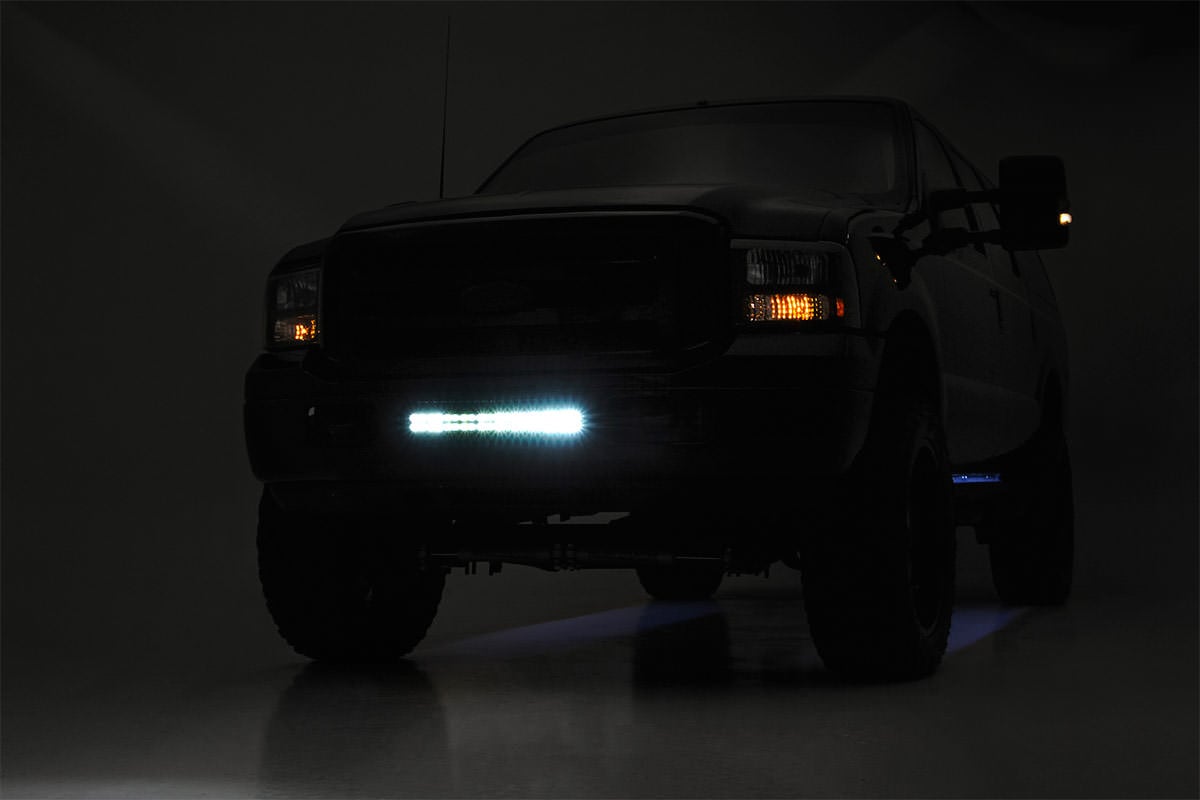 LED Light Kit | Bumper Mount | 2" Black Dual Row | Amber DRL | Ford F-250/F-350 Super Duty (05-07) - Image 3