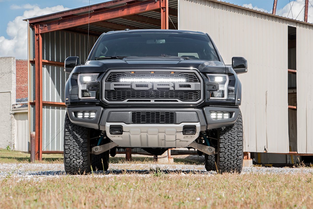 LED Light Kit | Grille Mount | 30" Black Single Row | Ford Raptor 4WD (17-20) - Image 4