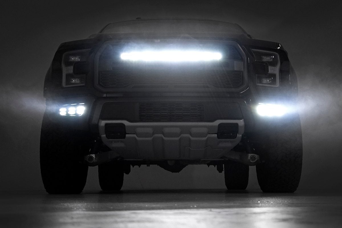 LED Light Kit | Grille Mount | 30" Black Single Row | Ford Raptor 4WD (17-20) - Image 5
