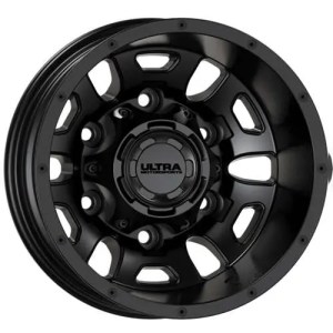 ULTRA 003SB HUNTER DUALLY 16X6 SATIN BLACK 6-205 -130.5MM 161MM
