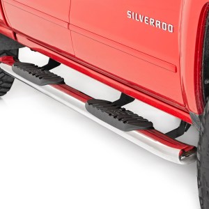 Oval Nerf Steps | Stainless | Crew Cab | DEF Tank | Chevy/GMC 1500/2500HD/3500HD (07-19 & Classic)