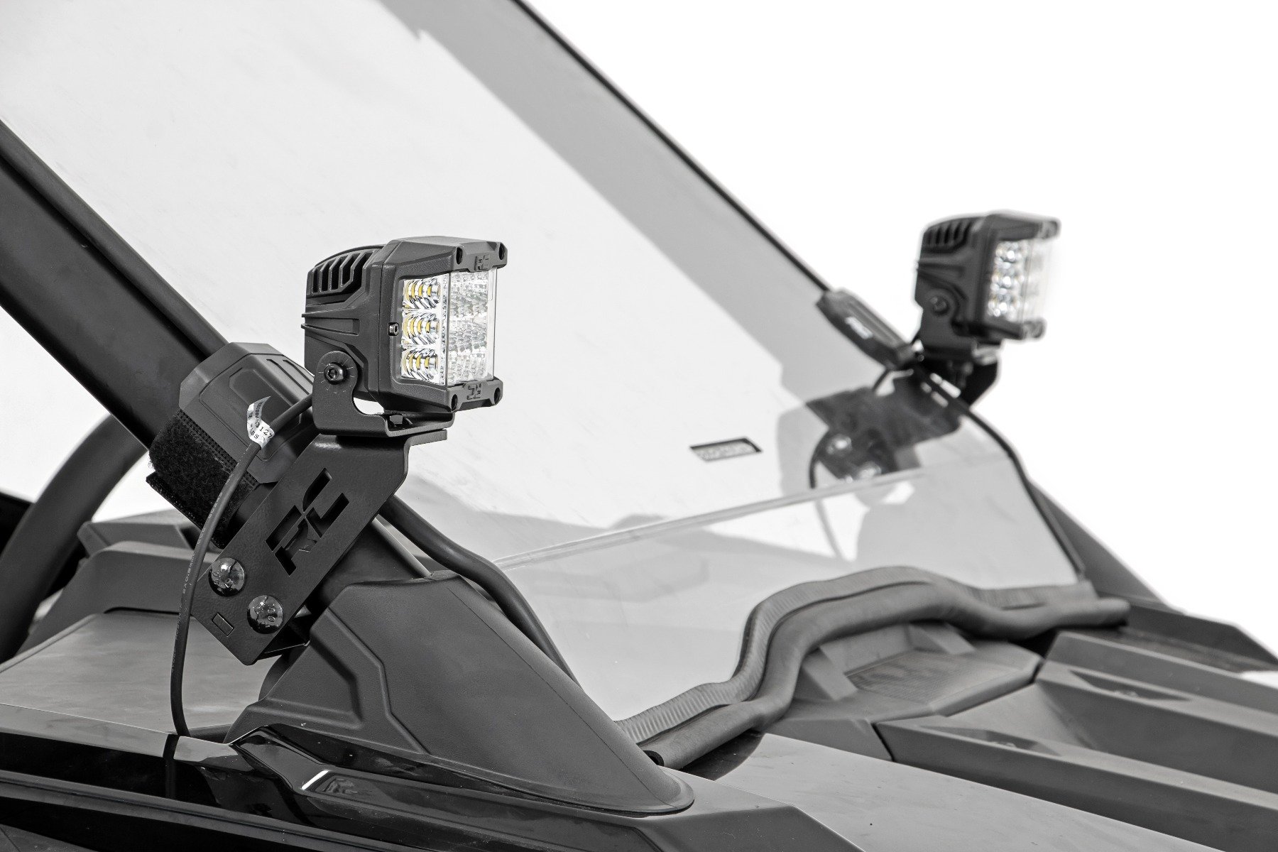 LED Light Kit | "A" Pillar Mount | 2" Black Pair | Spot | Polaris RZR PRO XP - Image 2