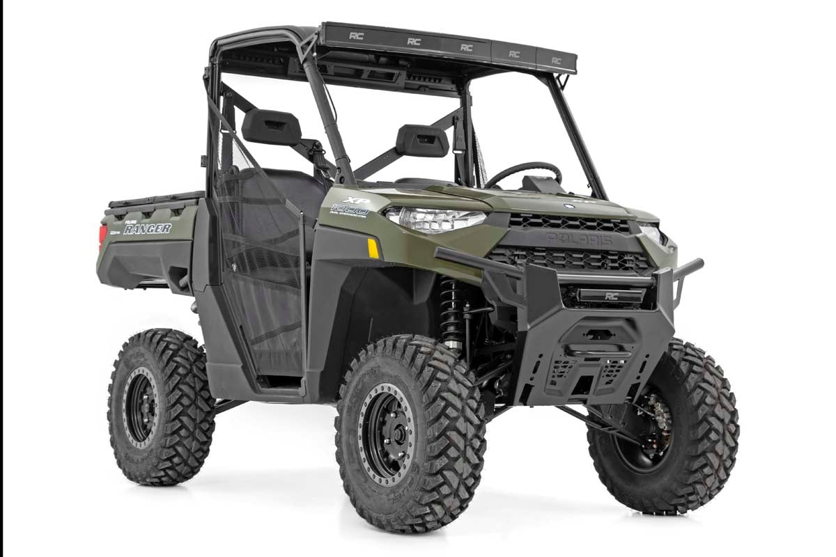 LED Light Kit | Bumper Mount | 12" Black Single Row | Polaris Ranger XP 1000 - Image 2