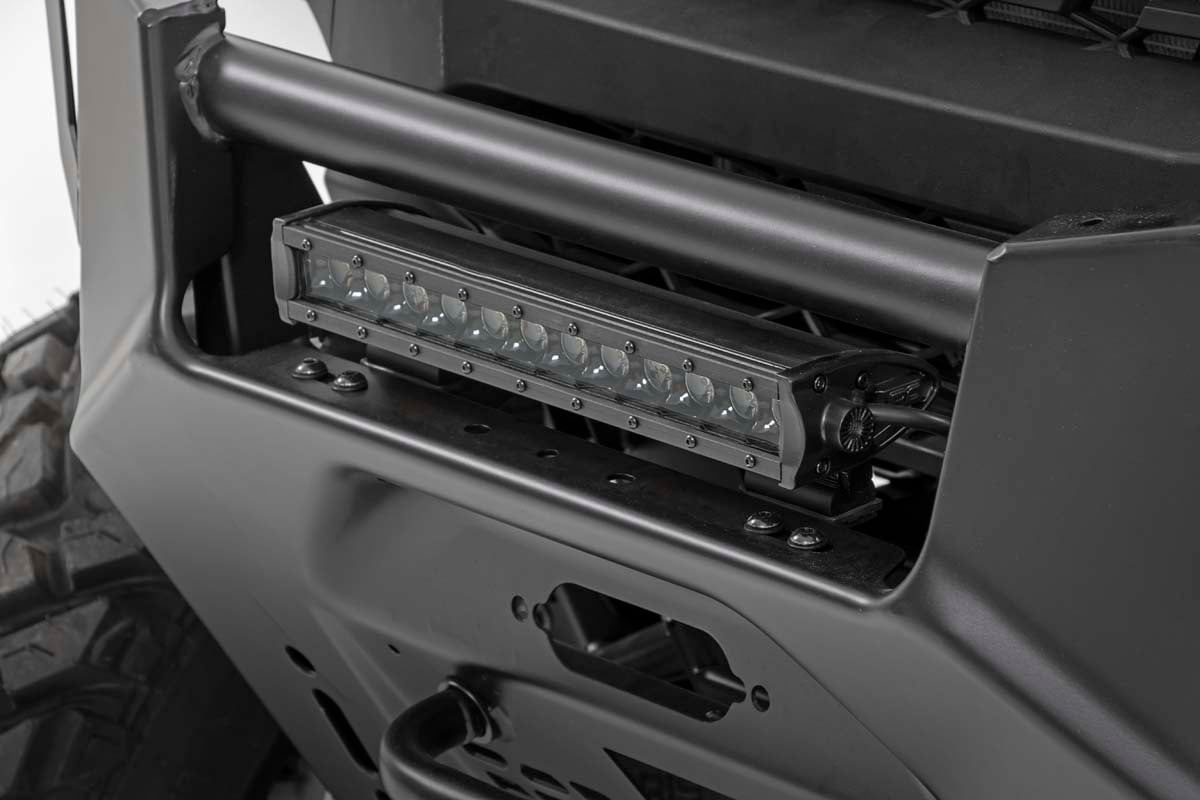 LED Light Kit | Bumper Mount | 12" Black Single Row | White DRL | Polaris Ranger XP 1000 - Image 3