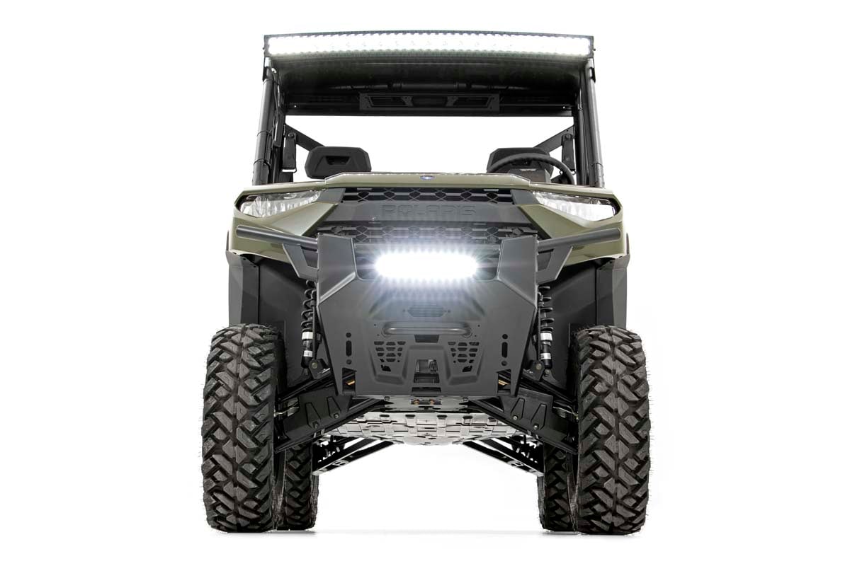 LED Light Kit | Bumper Mount | 12" Black Single Row | Polaris Ranger XP 1000 - Image 4