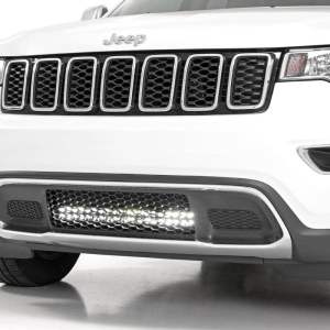 LED Light Kit | Bumper Mount | 20" Black Dual Row | White DRL | Jeep Grand Cherokee WK2 (11-20)