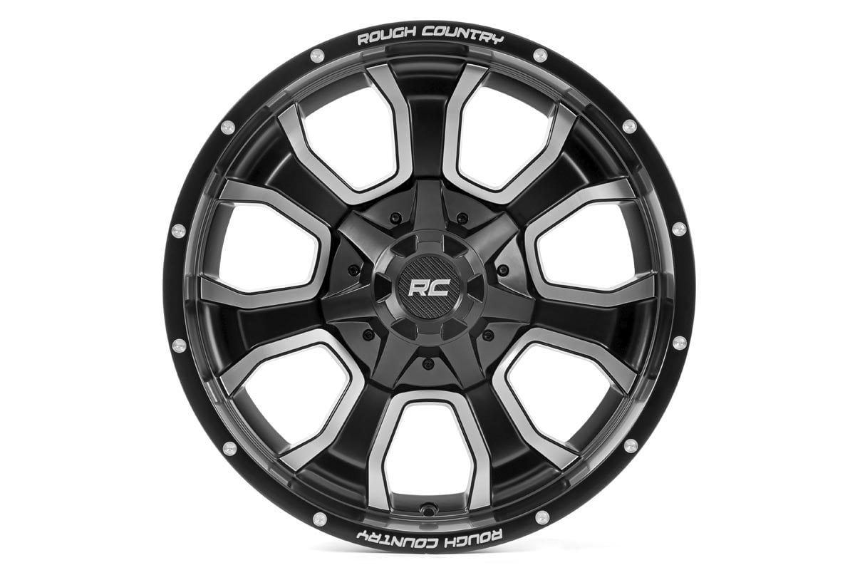 Rough Country 93 Series Wheel | One-Piece | Matte Black | 20x10 | 8x6.5 | -18mm - Image 2