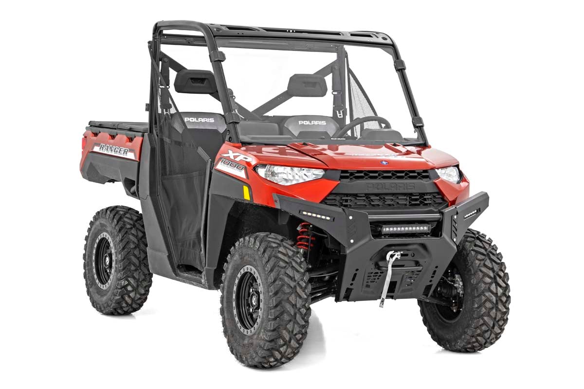 LED Light Kit | Bumper Mount | 12" Black Single Row | Polaris Ranger XP 1000 - Image 5