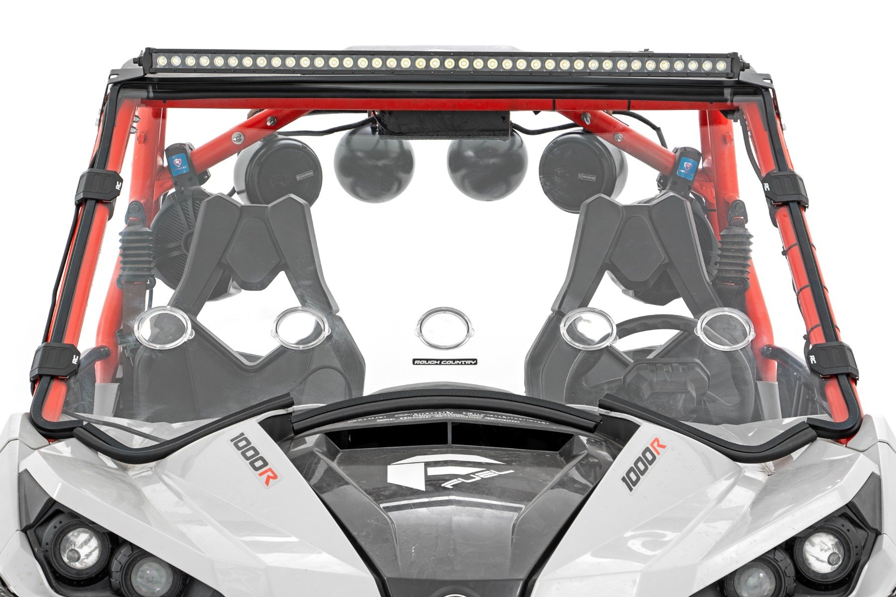 LED Light Kit | Front Mount | 40" Black Dual Row | White DRL | Can-Am Commander Max 1000 - Image 2
