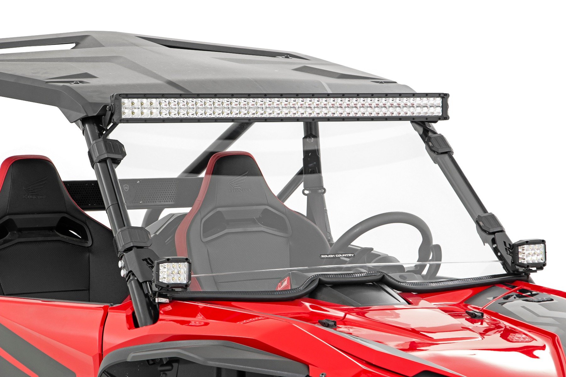 LED Light Kit | Front Mount | 40" Black Dual Row | White DRL | Honda Talon 1000R - Image 2