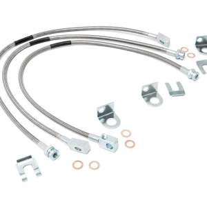 Jeep Front & Rear Stainless Steel Brake Lines | 4-6in Lifts (XJ/YJ/TJ)