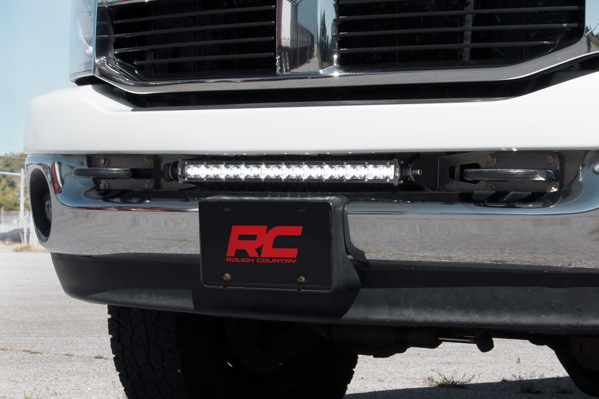 LED Light Kit | Bumper Mount | 20" Black Single Row | White DRL | Ram 2500/3500 (10-18) - Image 2