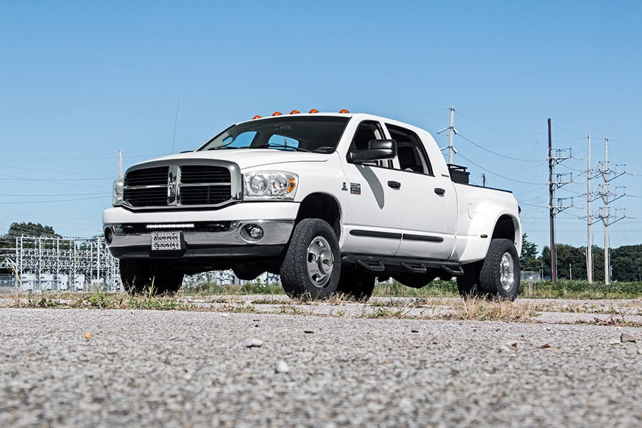 LED Light Kit | Bumper Mount | 20" Black Single Row | White DRL | Ram 2500/3500 (10-18) - Image 3
