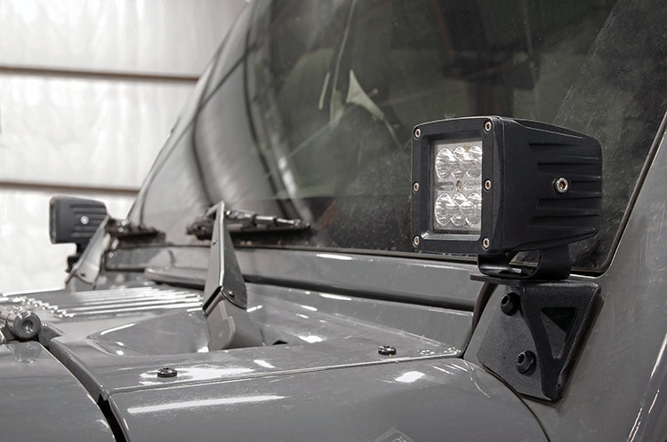 LED Light Mount | Lower Windshield | Pod | Jeep Wrangler JK/Wrangler Unlimited (07-18) - Image 3