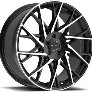 MOTIV 430MB MAESTRO 18X8 GLOSS BLACK W/ MACHINED SPOKE 5-112 / 5-114.3 +40MM 73MM