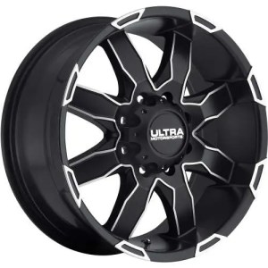 ULTRA 225U PHANTOM 17X8 SATIN BLACK W/ DIAMOND CUT SPOKE 6-114.3 +15MM 71MM