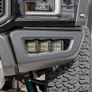 LED Light Kit | Fog Mount | Triple 2" Black Pair | Amber DRL | Ford Raptor (17-20)
