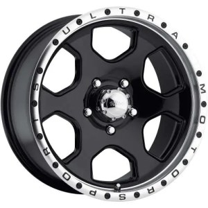 ULTRA 175B ROGUE 15X8 BLACK W/ DIAMOND CUT LIP 5-114.3 -19MM 83MM