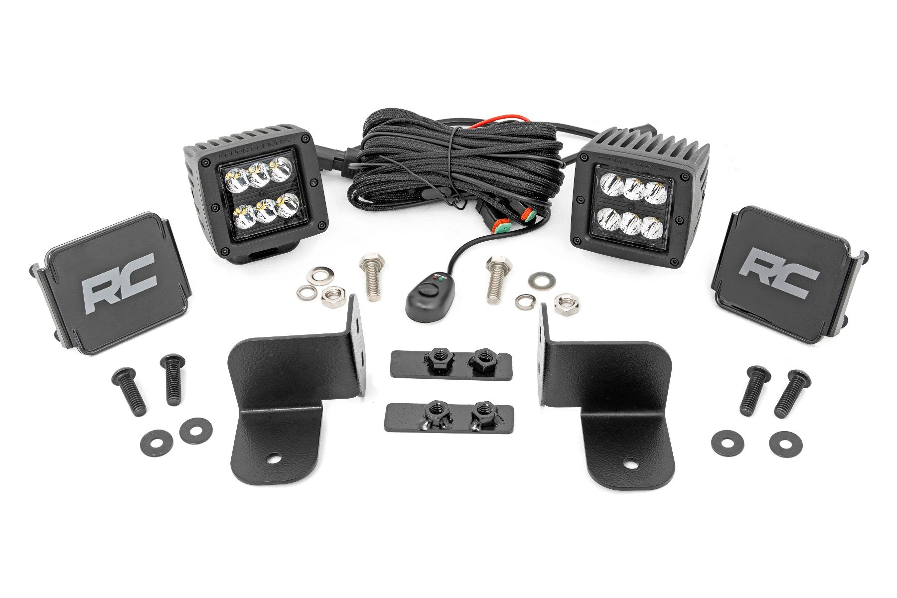 LED Light Kit | Rear Mount | 2" Black Pair | Spot | Polaris Ranger XP 1000 - Image 2