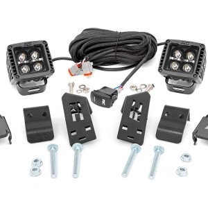 LED Light Kit | "A" Pillar Mount | 2" Black Pair | Amber DRL | Polaris RZR PRO XP