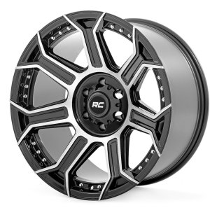 Rough Country 89 Series Wheel | One-Piece |Black Machined Gun Metal | 22x10 | 8x170 | -19m