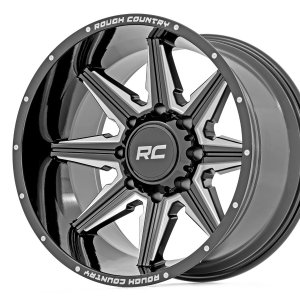Rough Country 91 Series Wheel | One-Piece | Gloss Black | 22X10 | 5X5.5 | -18mm