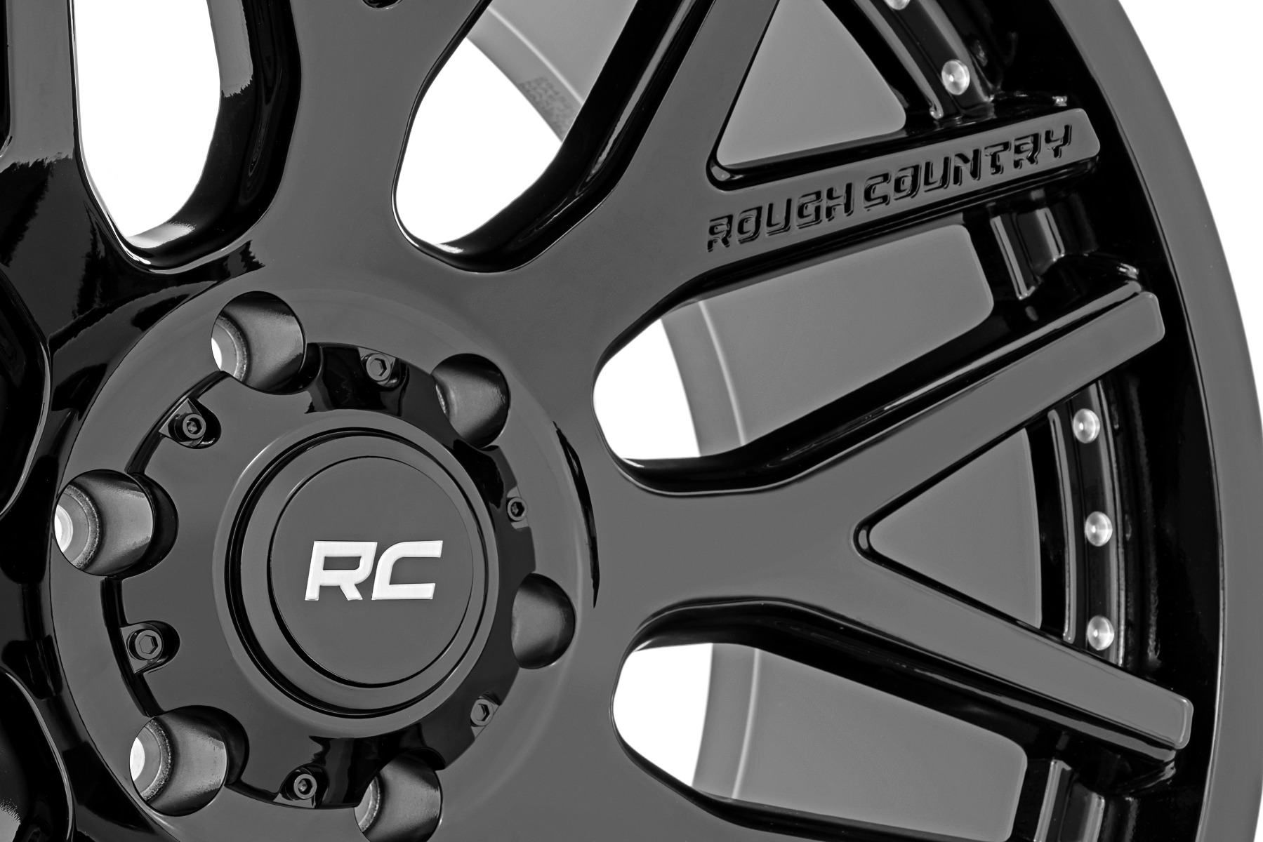 Rough Country 95 Series Wheel | One-Piece | Gloss Black | 20x10 | 6x5.5 | -25mm - Image 3