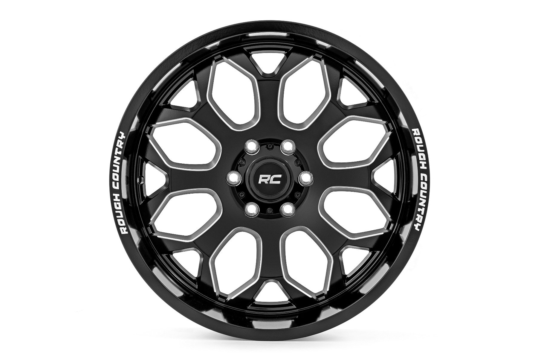 Rough Country 96 Series Wheel | One-Piece | Gloss Black | 20x9 | 6x5.5 | -12mm - Image 2