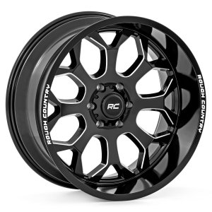 Rough Country 96 Series Wheel | One-Piece | Gloss Black | 20x10 | 8x6.5 | -19mm