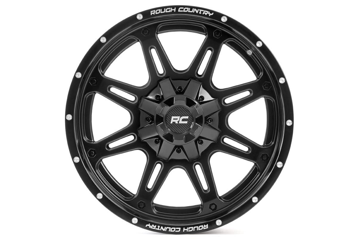 Rough Country 94 Series Wheel | One-Piece | Matte Black | 20x10 | 5x5.0/5x4.5 | -18mm - Image 2