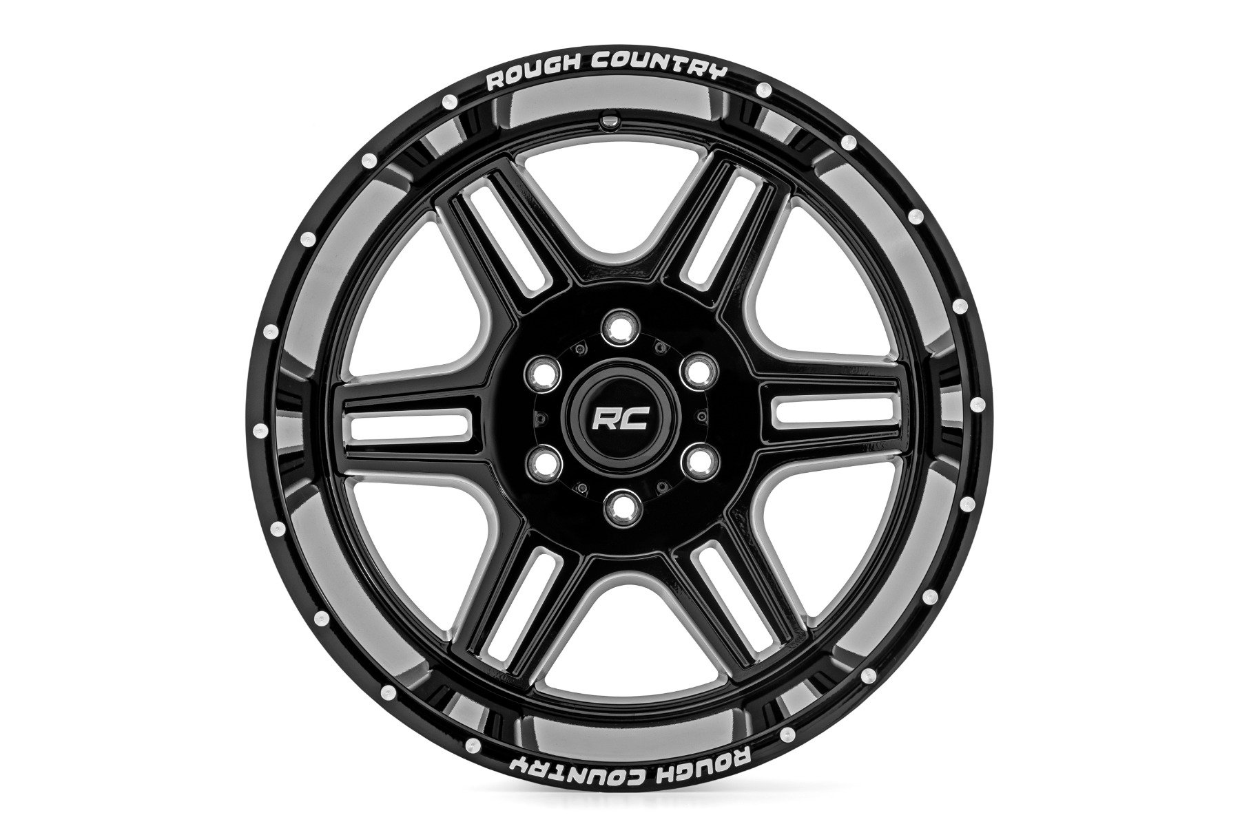 Rough Country 92 Series Wheel | Machined One-Piece | Gloss Black | 18x9 | 5x5 | +0mm - Image 3