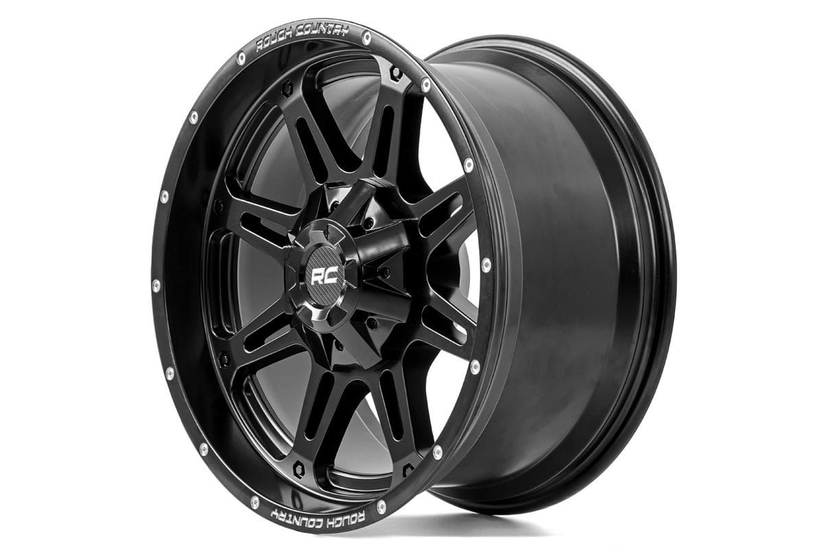 Rough Country 94 Series Wheel | One-Piece | Matte Black | 20x10 | 5x5.0/5x4.5 | -18mm - Image 3