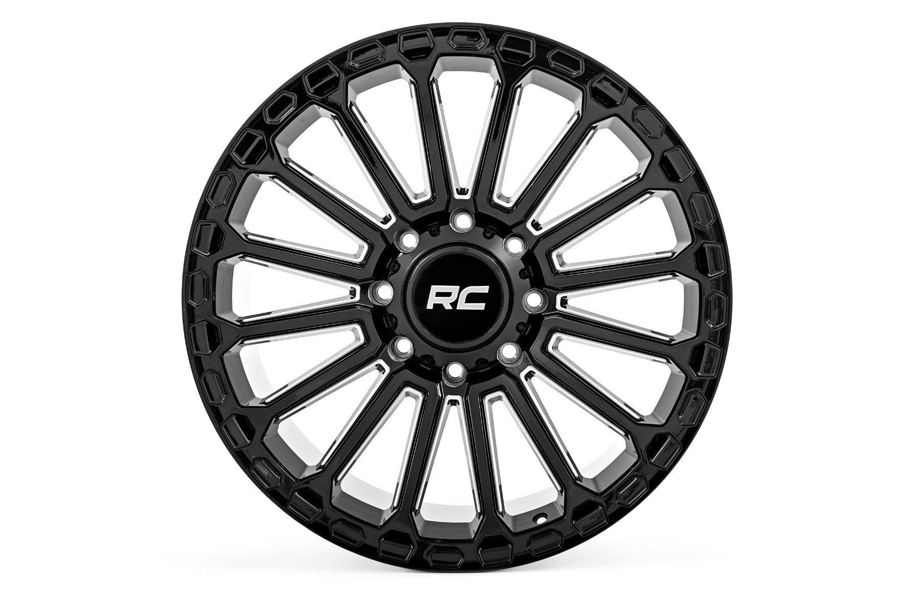 Rough Country 97 Series Wheel | One-Piece | Gloss Black | 20x10 | 5x5 | -19mm - Image 2