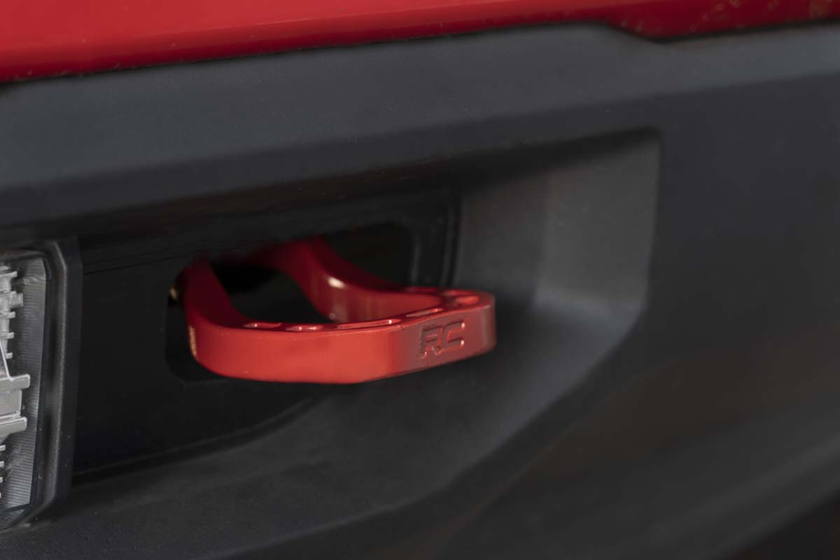 Tow Hooks | Forged | Red | Chevy Silverado 1500 2WD/4WD (2019-2025 & Classic) - Image 6