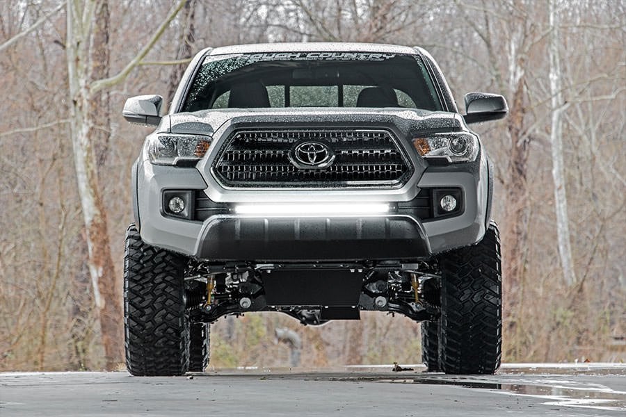 LED Light Kit | Lower Grille Mount | 30" Black Single Row | White DRL | Toyota Tacoma (16-23) - Image 6