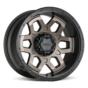 ULTRA 217BZ WARLOCK 17X9 DARK SATIN BRONZE W/ SATIN BLACK LIP 6-135 / 6-139.7 +18MM 106MM