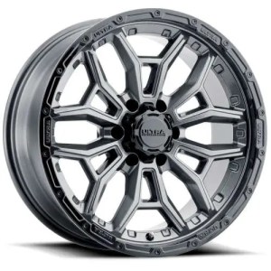 ULTRA 126GN WARMONGER 6 17X9 GLOSS ANTRACITE GREY W/ GLOSS BLACK LIP 6-139.7 +18MM 106MM