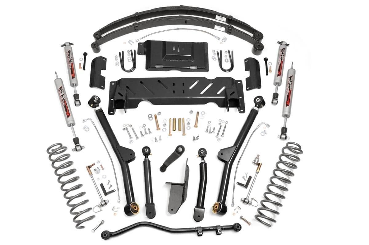 4.5 Inch Lift Kit | Long Arm | RR Leafs | NP242 | Jeep Cherokee XJ 4WD (84-01) - Image 2