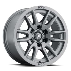 Icon Alloys Vector 6 17x8.5 Titanium 6x139.7 0mm Offset 4.75in Backspacing