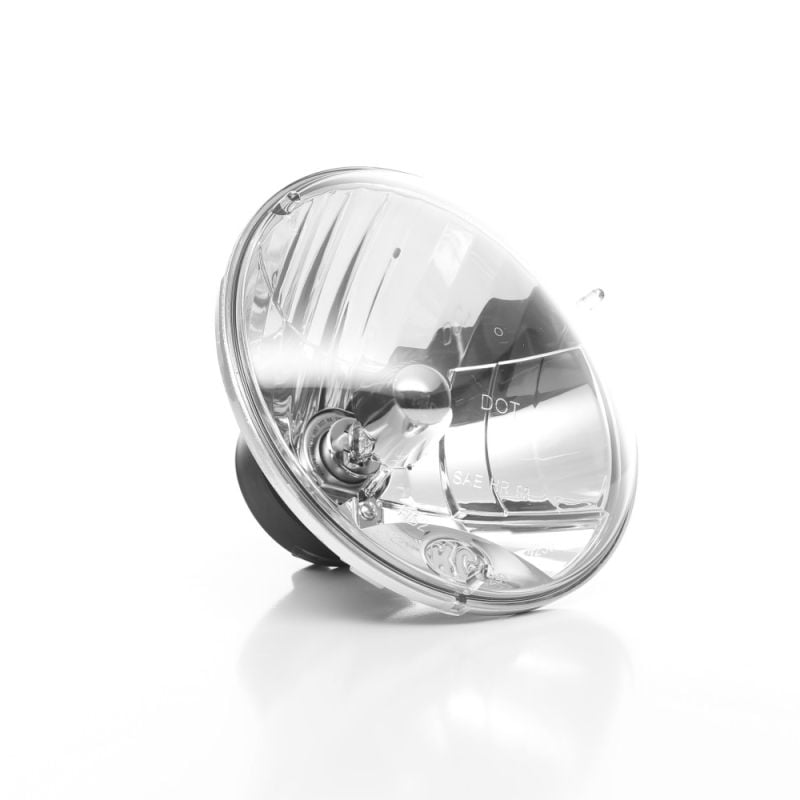 7" Headlight - H4 Halogen - Single Headlight - SAE/ECE - 55W/60W Driving Beam - Universal / 97-06 Jeep TJ - Image 2