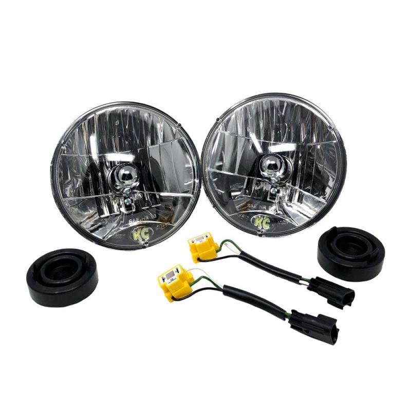 7" Headlight - H4 Halogen - 2-Lights - 55W / 60W DOT Headlight - for 07-18 Jeep JK