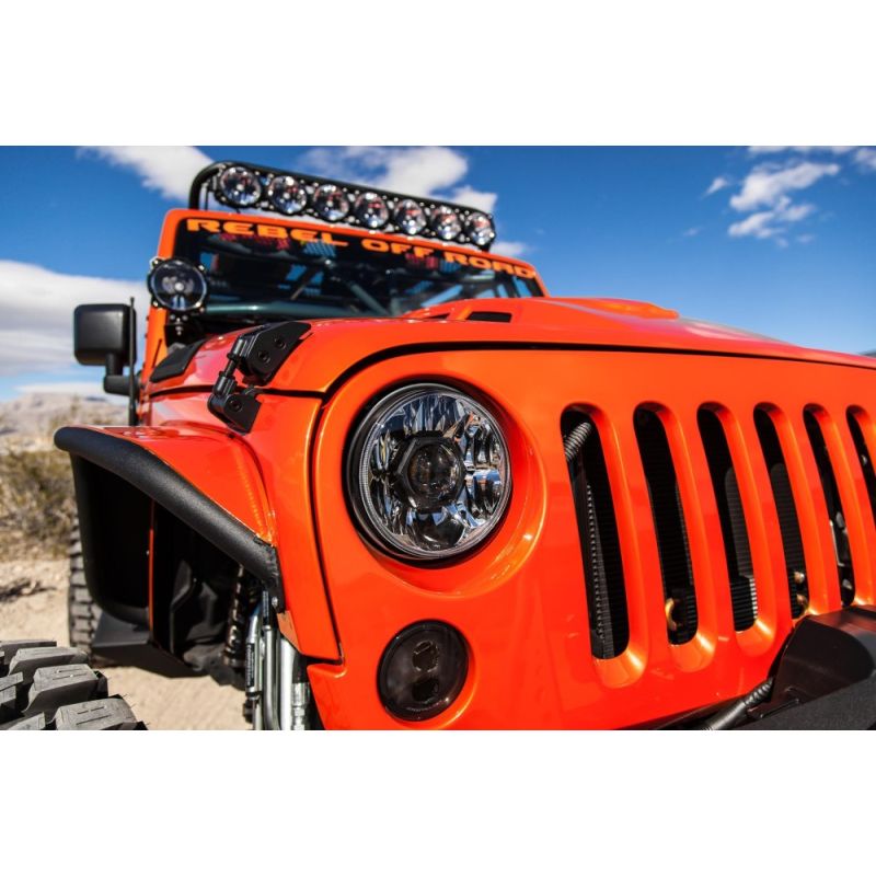 7" Gravity® LED Pro - 2-Headlights - SAE/ECE - 40W Driving Beam - Universal / 07-18 Jeep JK - Image 5