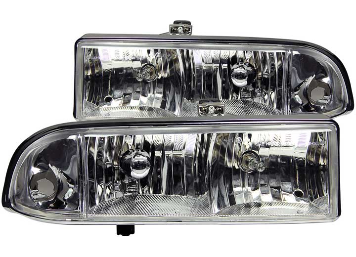 ANZO 98-04 S10 CRYSTAL CHROME HEADLIGHTS DRIVER/PASSENGER