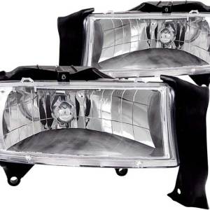 ANZO 98-03 DURANGO/97-04 DAKOTA HEADLIGHTS CRYSTAL CHROME DRIVER/PASSENGER