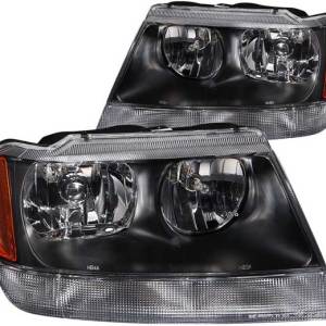ANZO 99-04 GRAND CHEROKEE HEADLIGHTS CRYSTAL CHROME DRIVER/PASSENGER