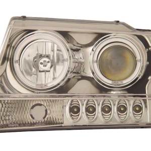 ANZO 99-04 GRAND CHEROKEE HEADLIGHTS PROJECTOR WITH HALO CHROME DRIVER/PASSENGER