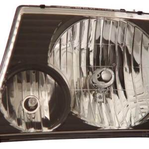 ANZO 02-05 EXPLORER HEADLIGHTS CRYSTAL BLACK DRIVER/PASSENGER
