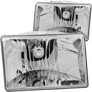ANZO 93-98 GRAND CHEROKEE HEADLIGHTS CRYSTAL BLACK DRIVER/PASSENGER